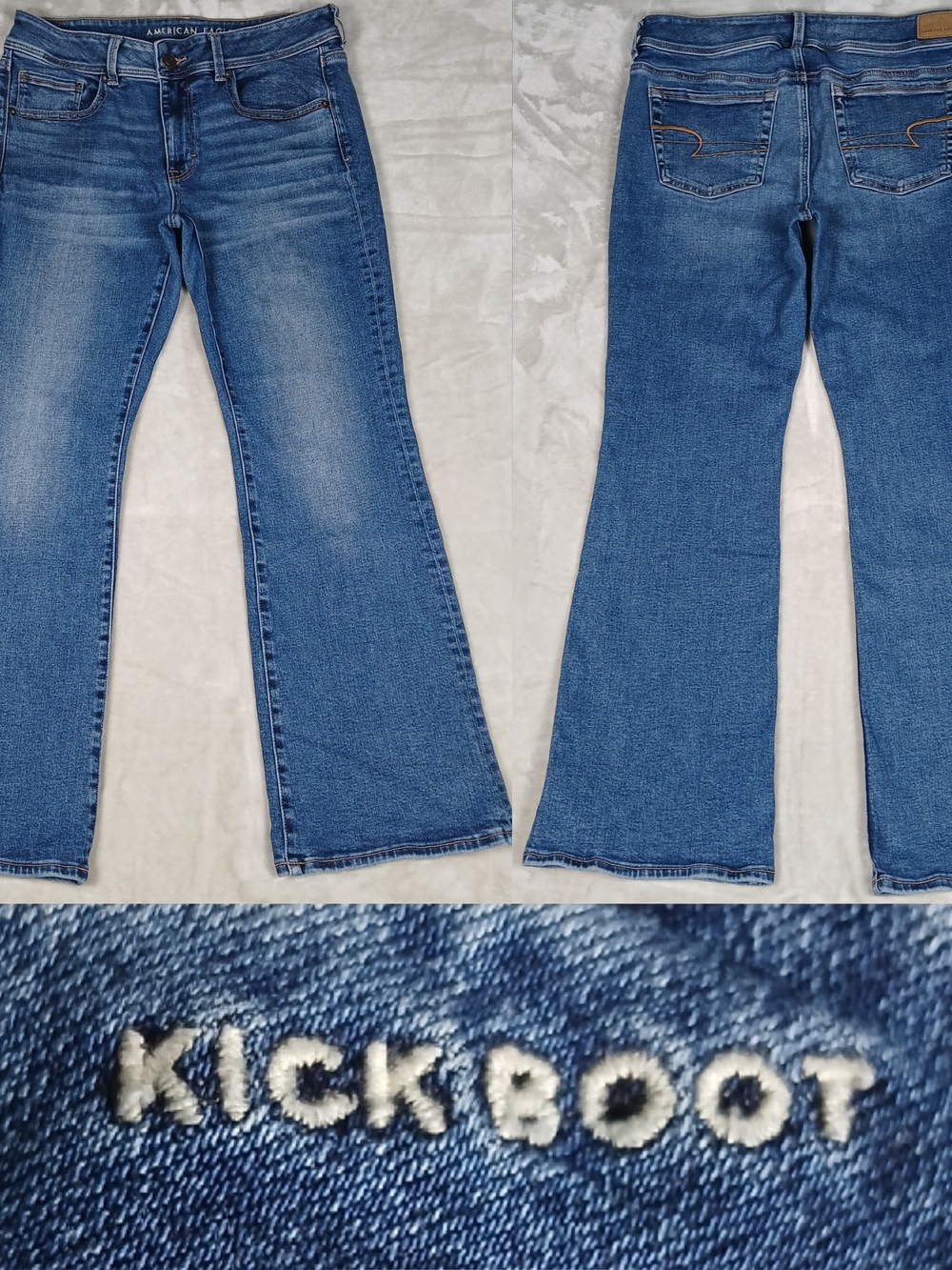 American Eagle Kick Boot Jeans Women's 12 Short Super Stretch